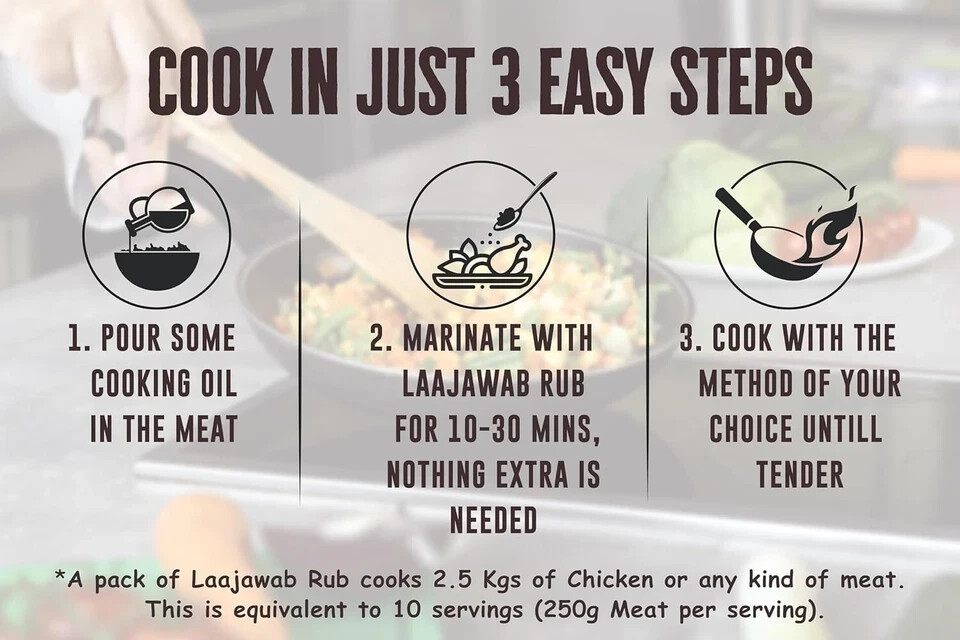 Laajawab India’s First All-in-One Natural Sweet Chicken Marinade Masala 130g