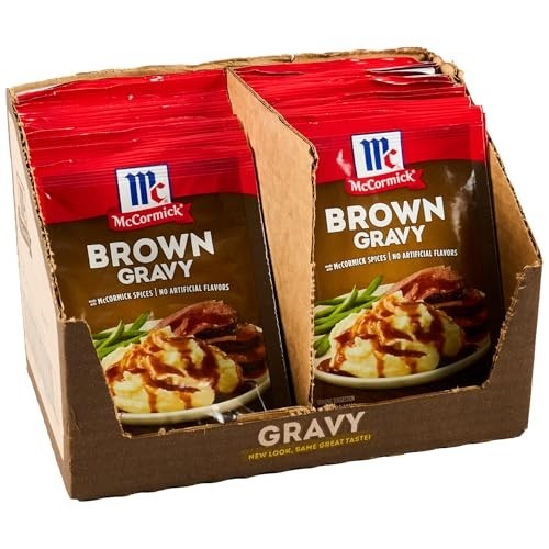 Savory Brown Gravy Mix, 0.87 oz – Bulk Pack of 24 for Delicious Meals