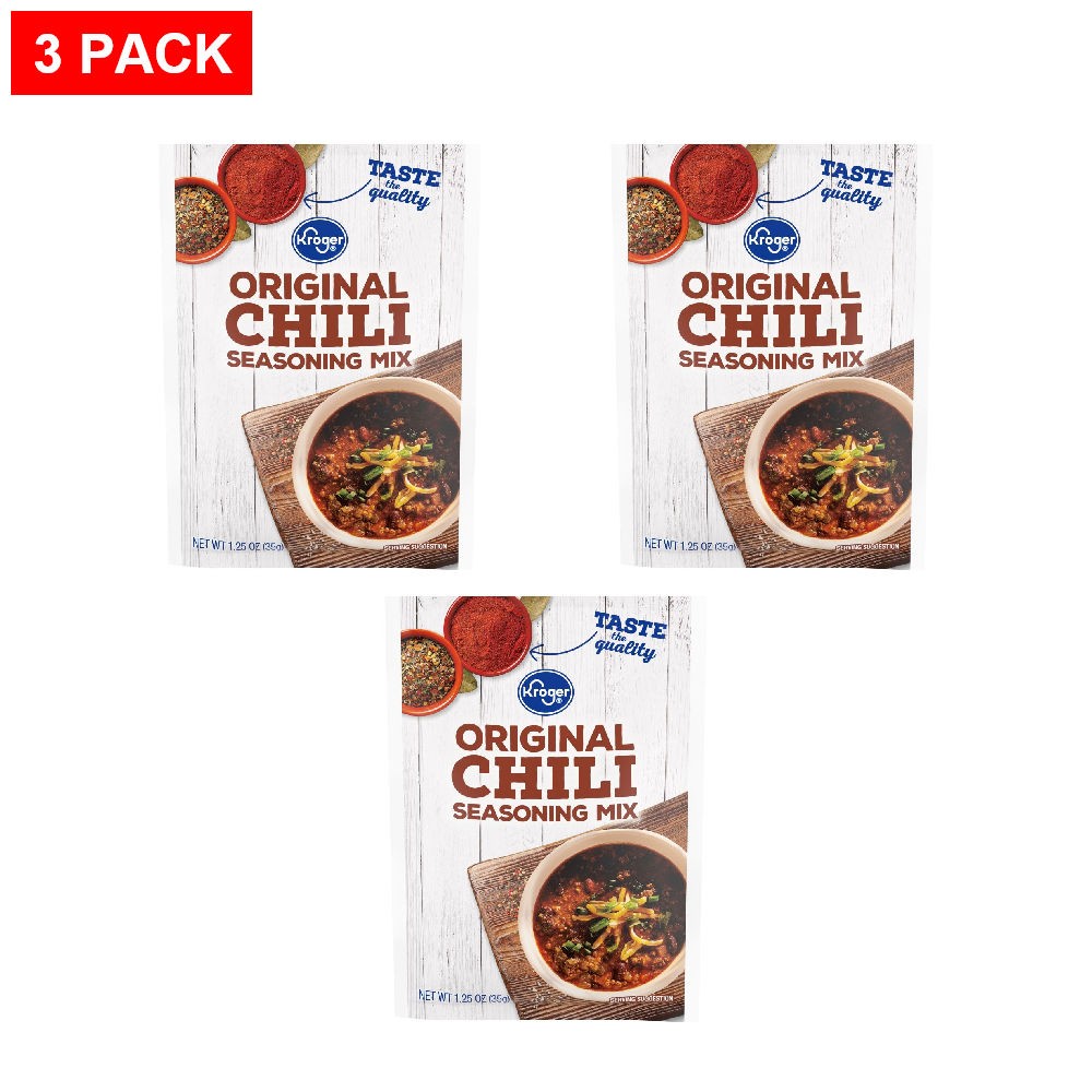 Kroger Original Chili Seasoning Mix 1.25 oz – Pack of 3