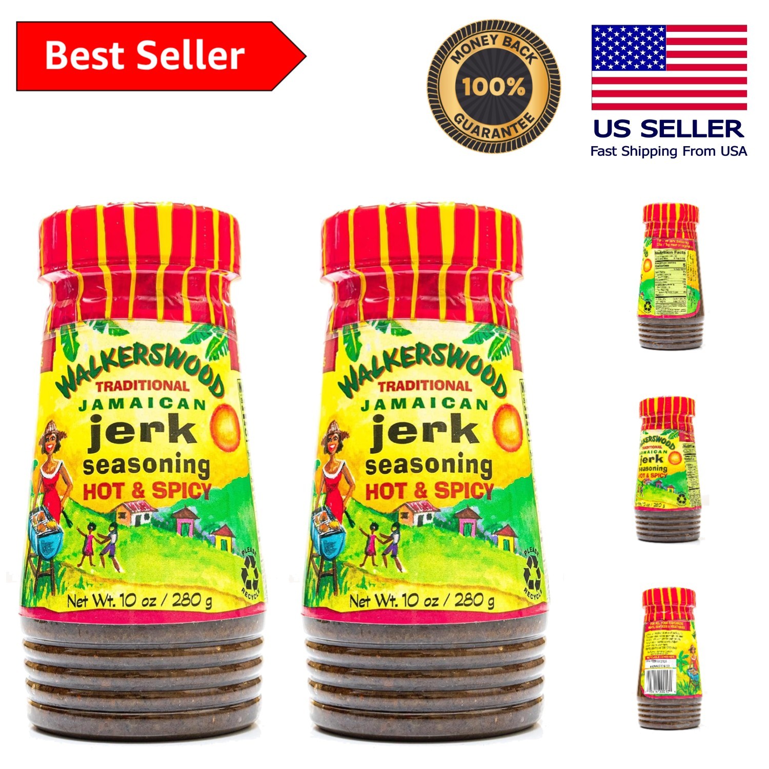 Versatile Jamaican Jerk Seasoning – Keto & Paleo Friendly, 10oz X 2
