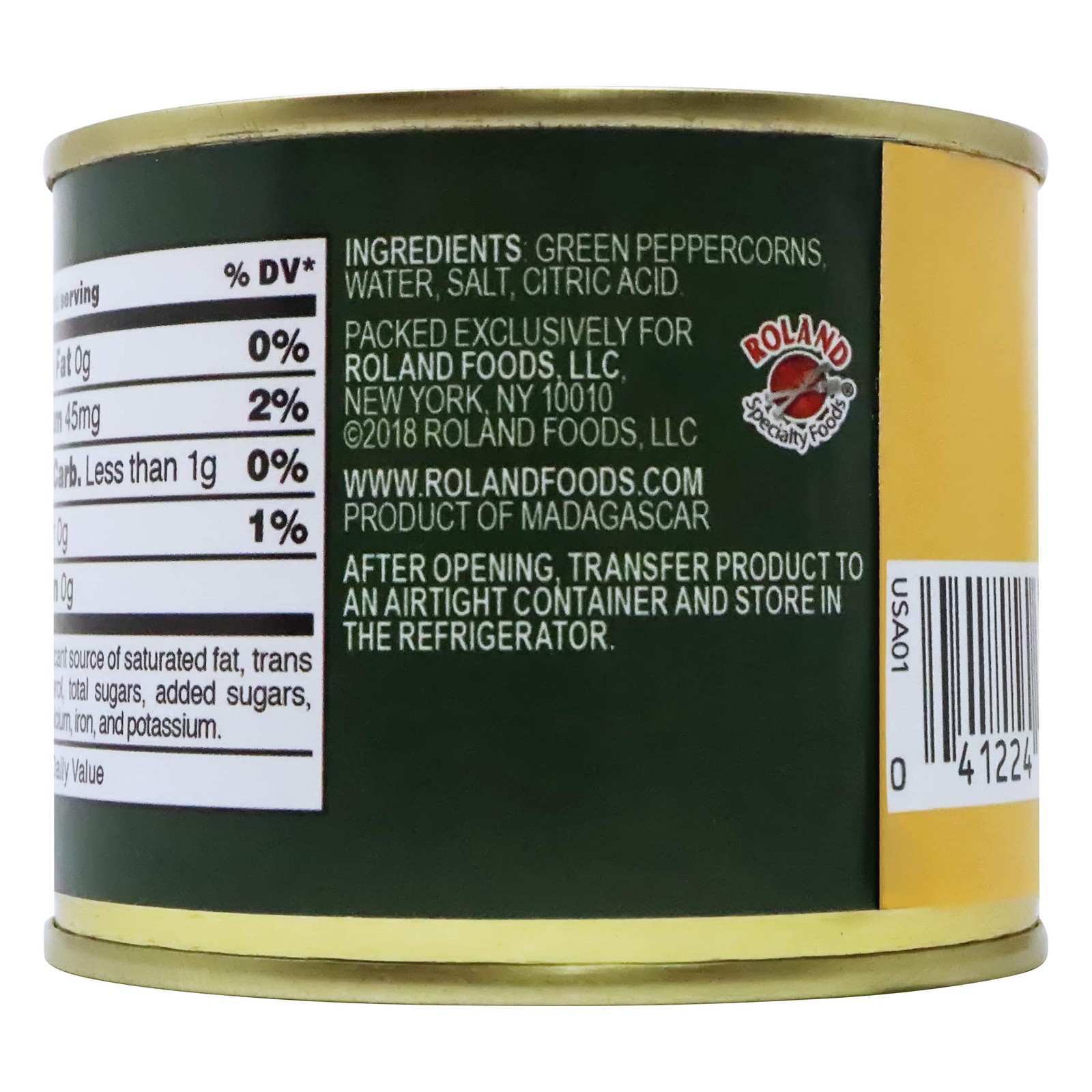 Green Peppercorns in Brine by Roland (3.5 ounce) 2 Pack 3.5 Ounce (Pack of 2)
