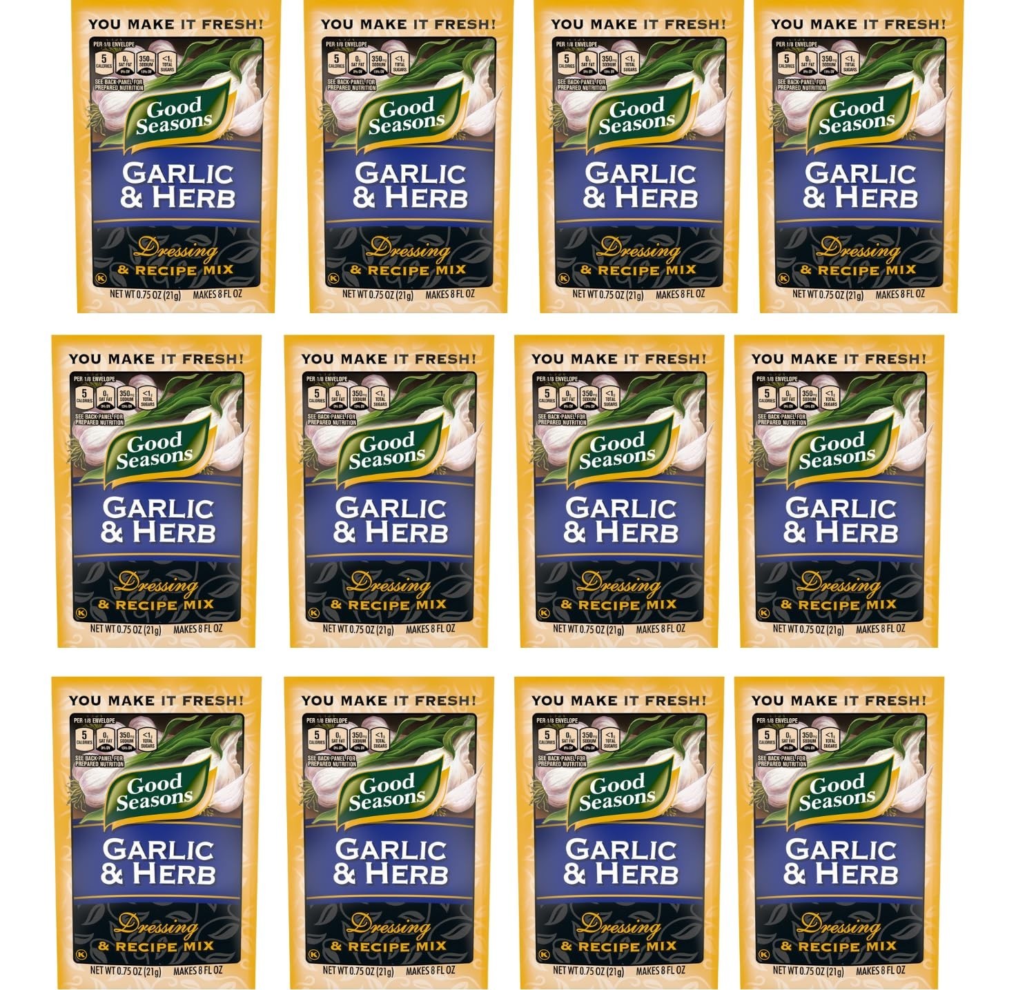 Garlic & Herb Salad Dressing Mix, 0.75 OZ – Flavorful Recipe Seasoning Mix