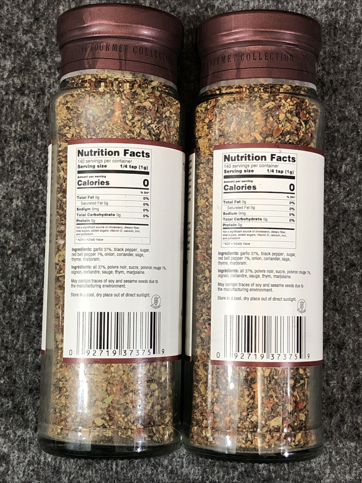 2 PACK ~ Gourmet Collection Spice Blends ROASTED GARLIC & RED BELL PEPPER, 4.9oz