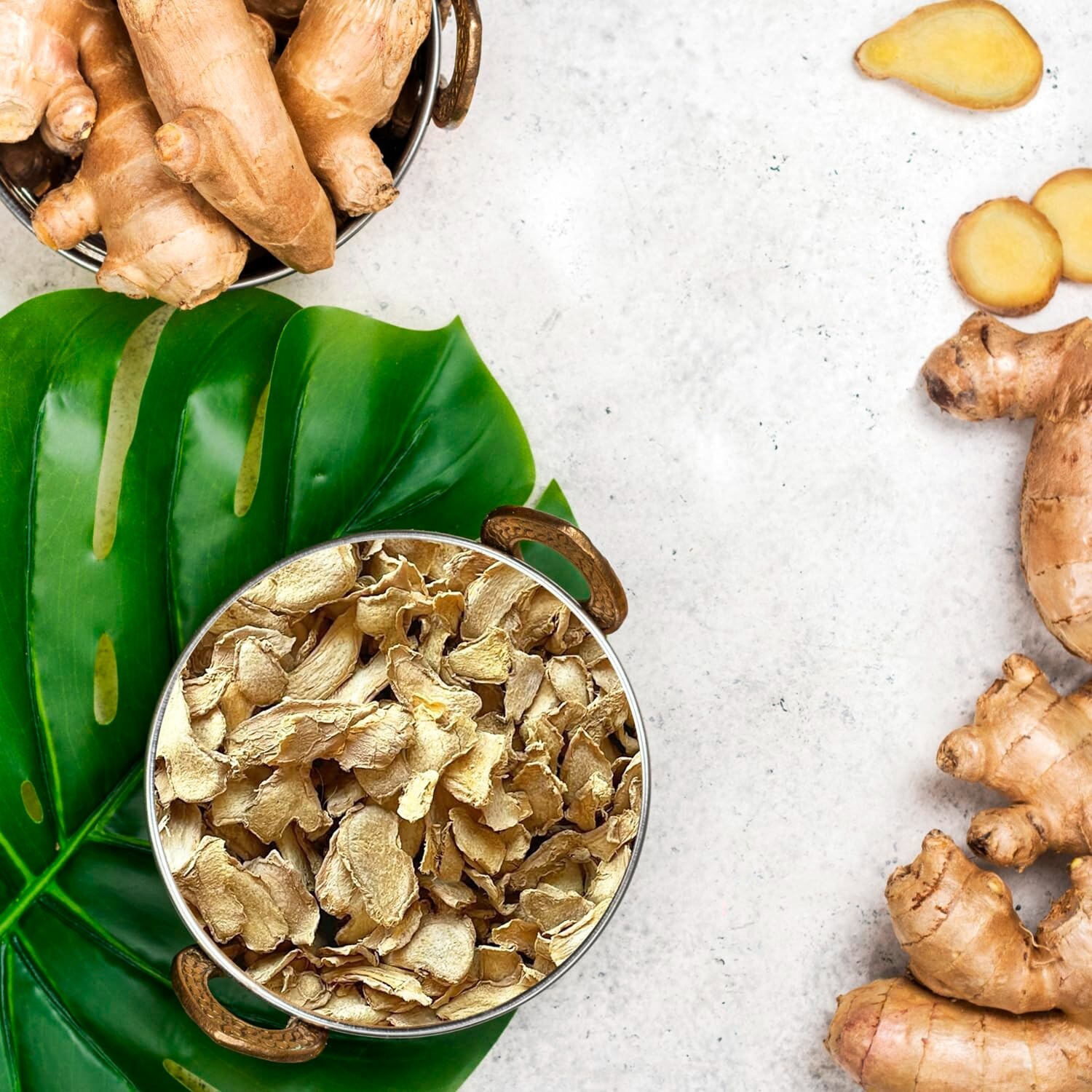 Premium Dried Ginger Root Slices, Quality Ginger Minced, Dried Ginger Slices No