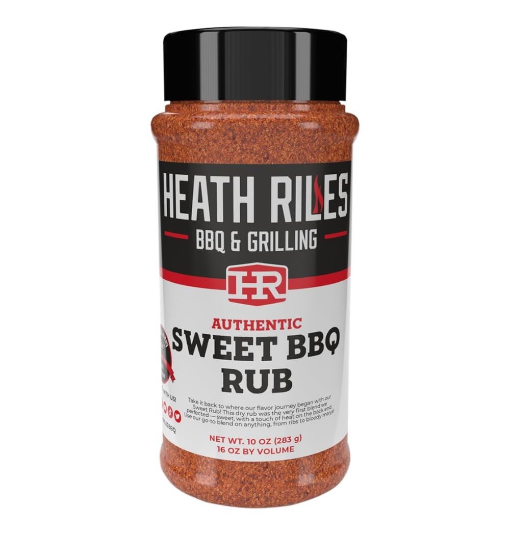 Heath Riles HRB0001 Sweet BBQ Rub Seasoning 10 oz Champion Pitmaster