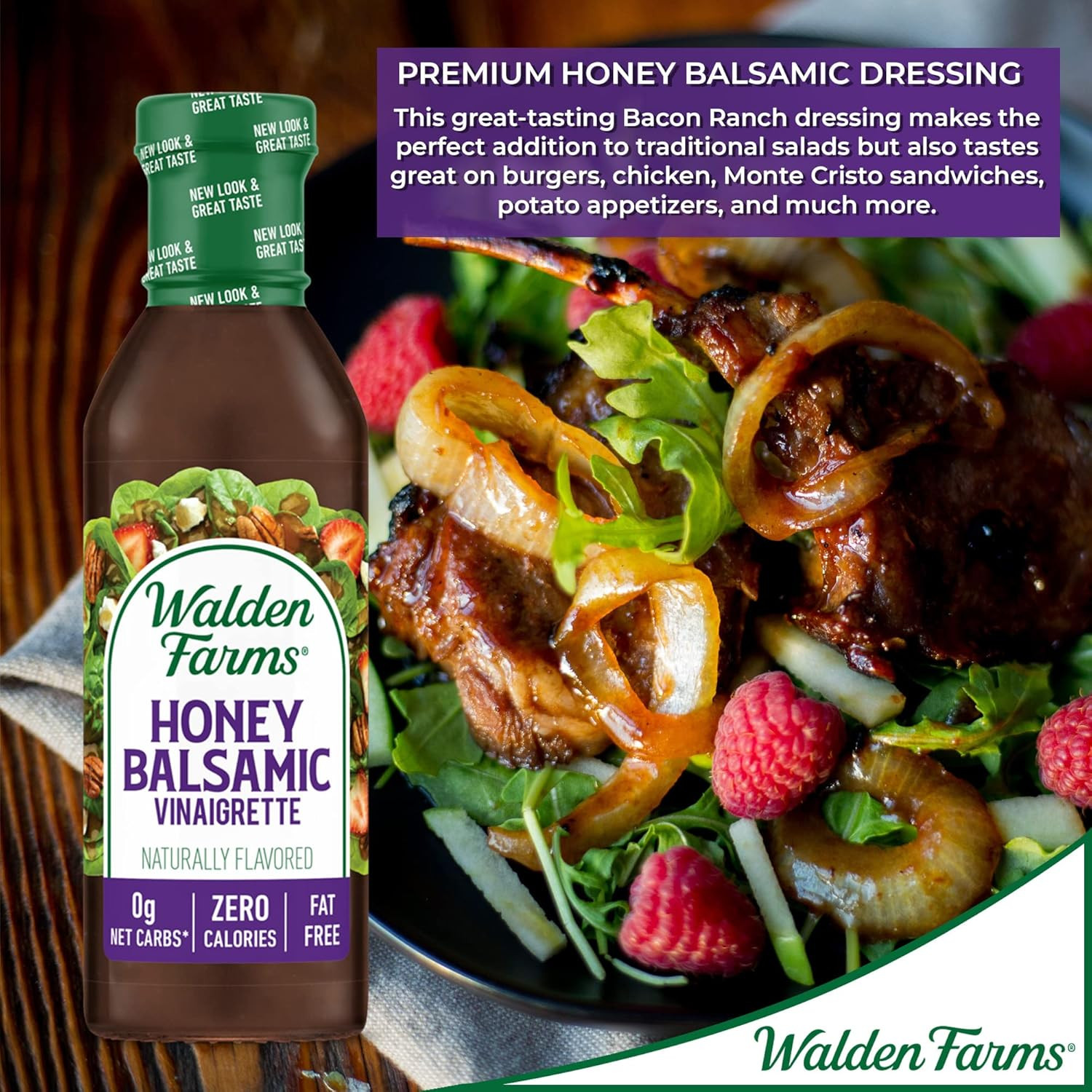 Honey Balsamic Vinaigrette – Calorie-Free, Low Carb, Keto-Friendly, Vegan, Sugar