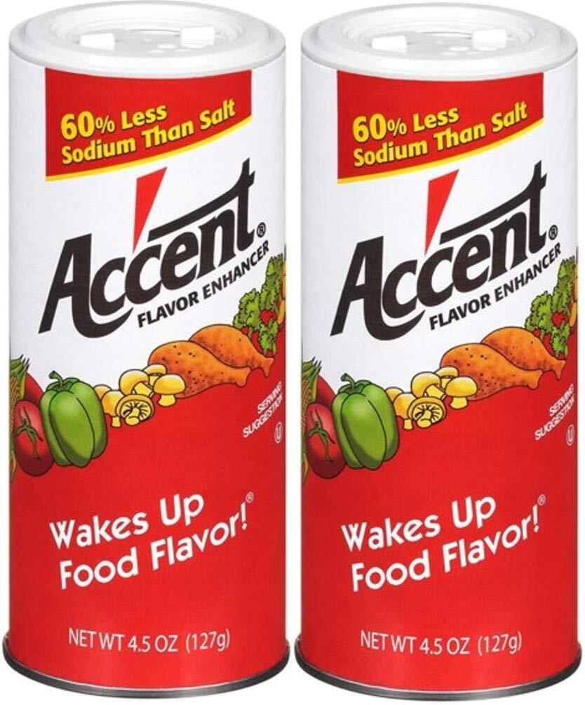 Ac cent Flavor Enhancer Pack of 2 Low Sodium Umami Seasoning 4.5 Oz