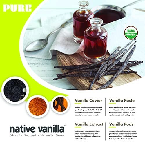 10 Organic Madagascar Vanilla Beans – Gourmet Grade A Premium Vanilla Pods – …