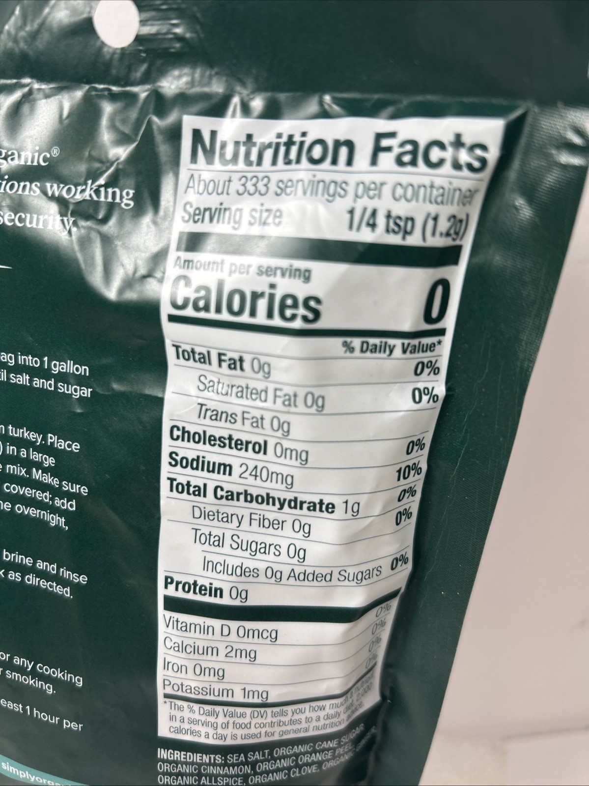 Simply Organic Turkey Brine Seasoning – 14.1oz Bag Expires 7/27