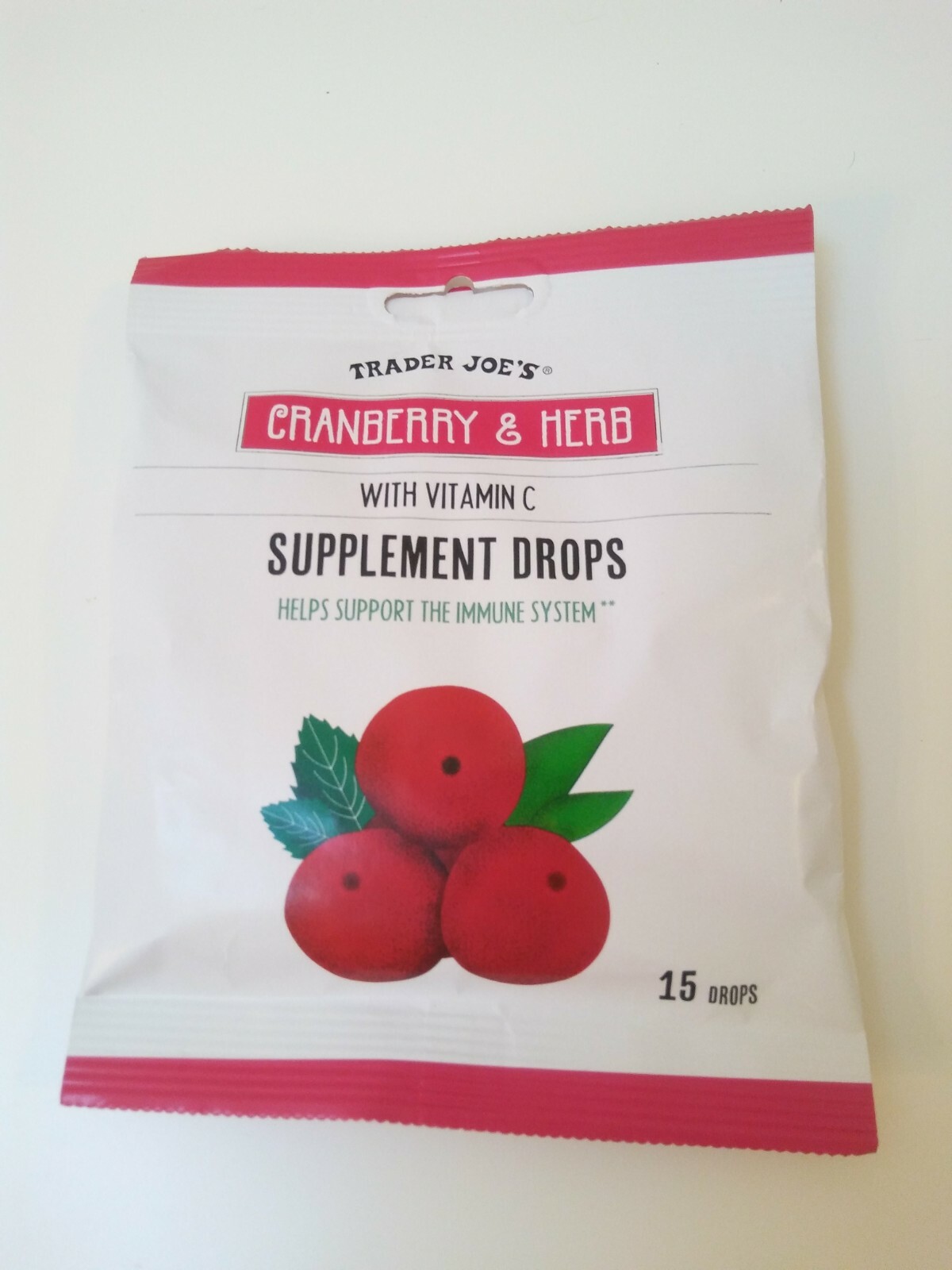 4 PACK Trader Joe’s Cranberry & Herb VITAMIN C Supplement Drops