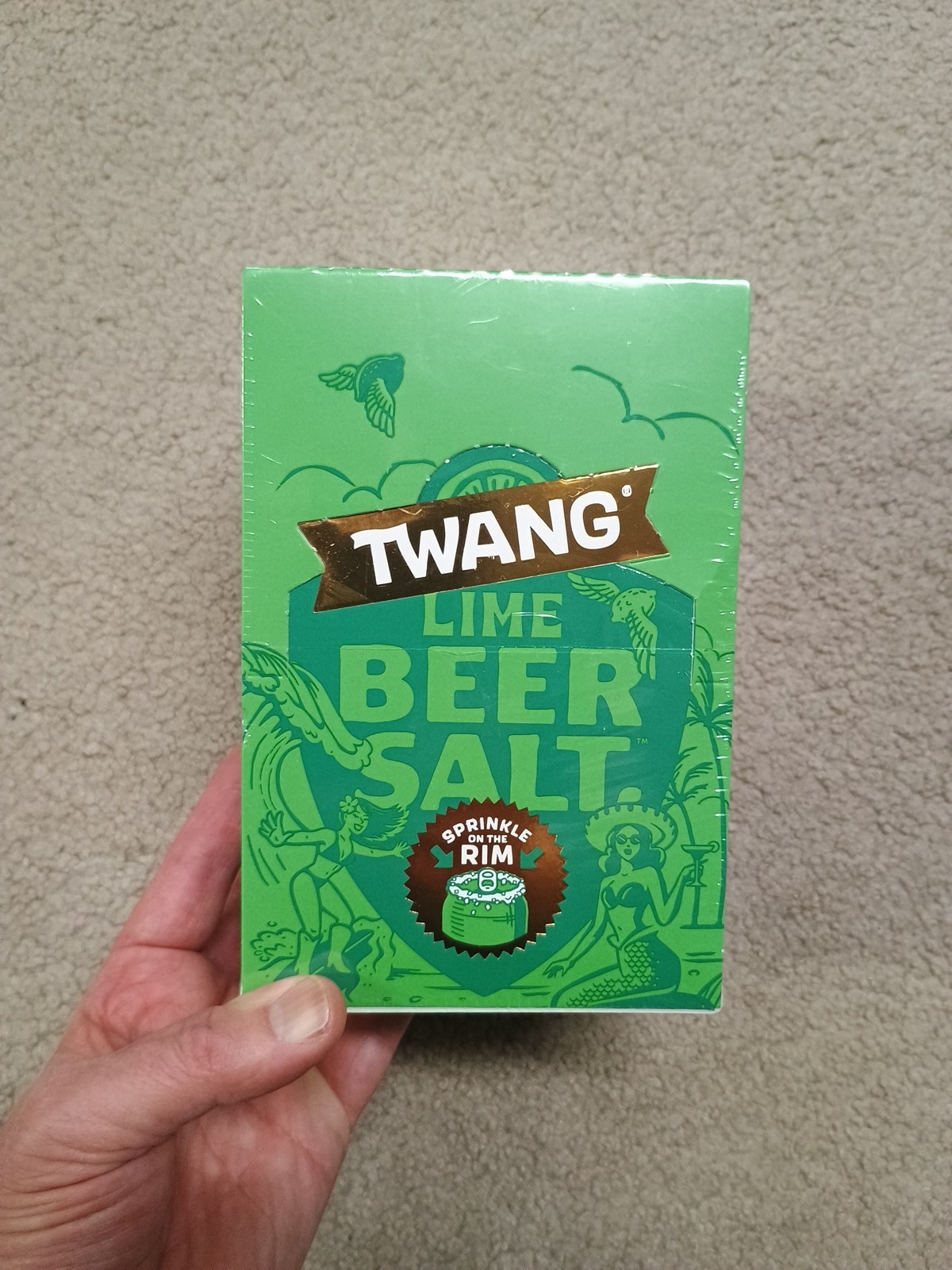 Twang Original Beer Salt LIME 1.4 oz Bottles 24 Count Box Sprinkle Rim Sealed