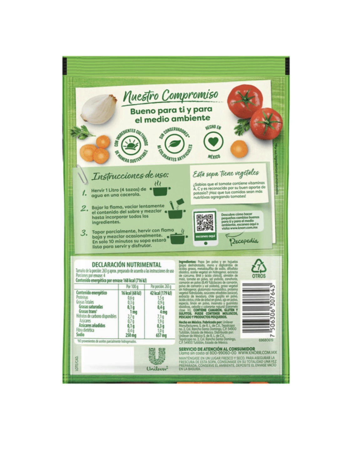 2 Bags KNORR Caldo De Camaron, Shrimp Flavor Soup 54g (1.90 oz) Mexican Soup