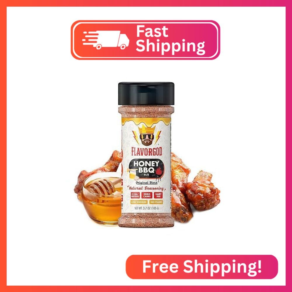 Honey BBQ Rub Mix by Flavor God – Premium All Natural & Healthy Spice Blend for