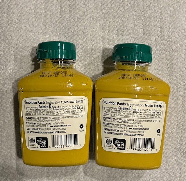 365 Organic Yellow Mustard 8 OZ