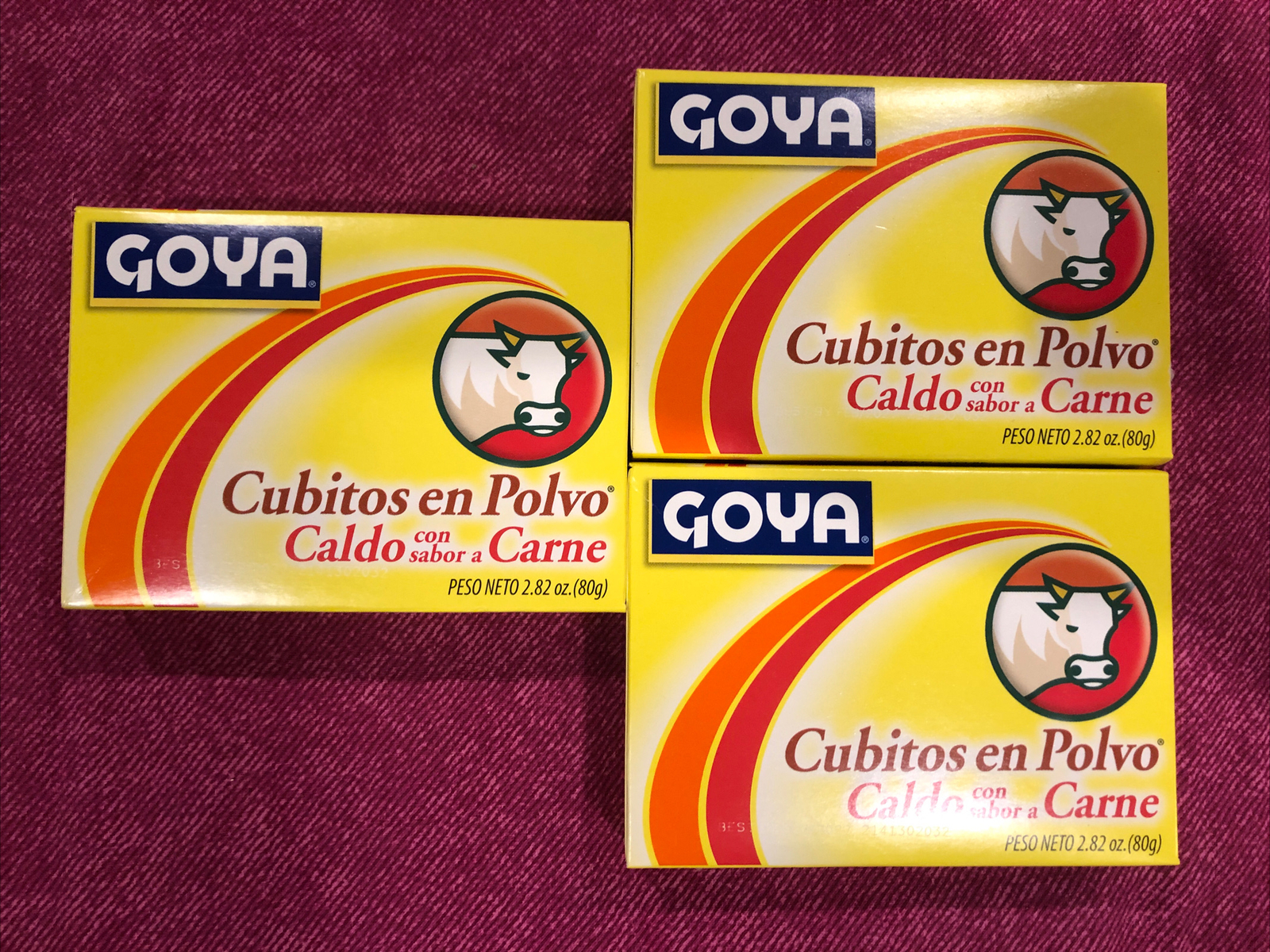 3 Goya Beef Flavored Powdered Bouillon  2.82 oz (3 Pack)  NEW exp. 02/2027