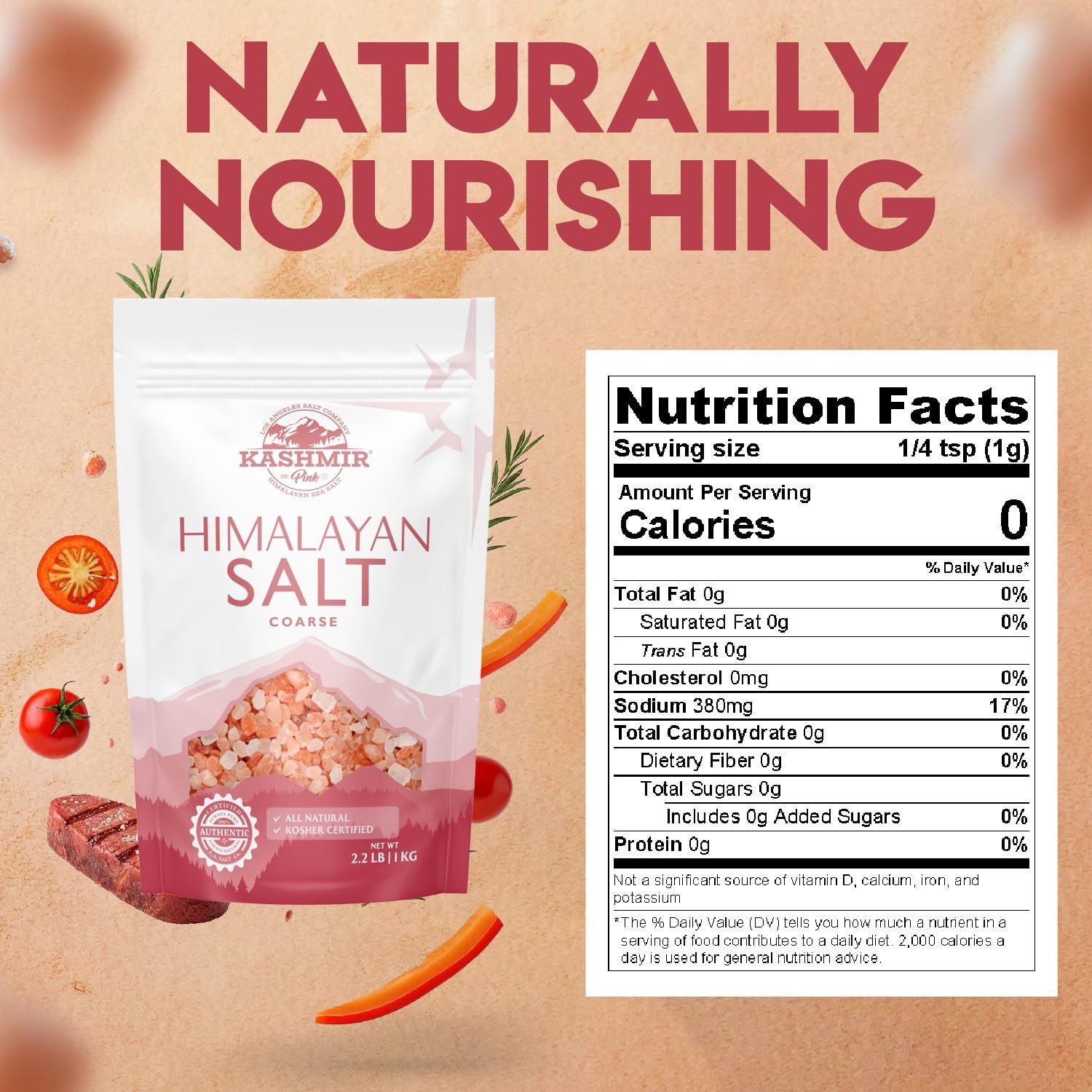 Kashmir Pink Himalayan Salt Coarse Grain 55lb Bulk Bag – Natural Mineral Rich Se