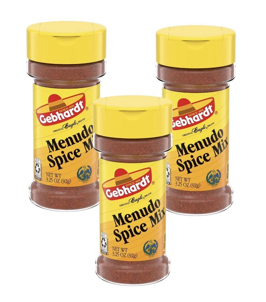 Gebhardt Menudo Spice Mix, 3.25 oz Bottles for Mexican Cooking (Pack of 3)