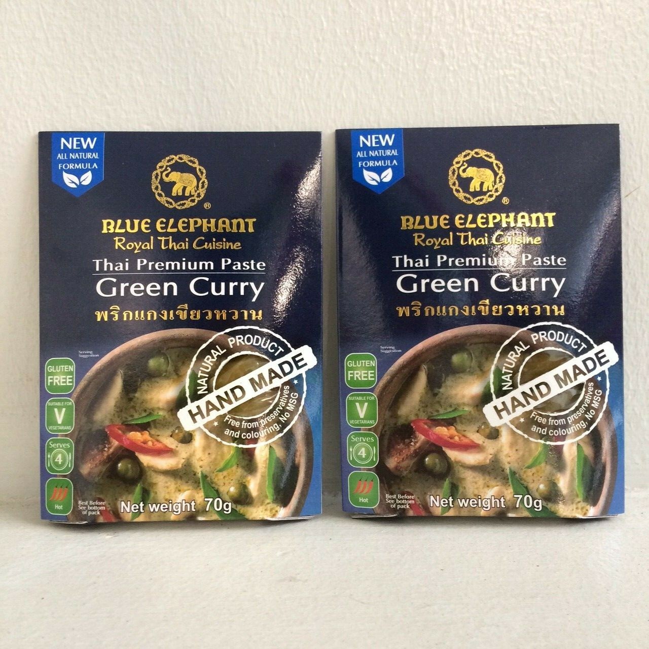 ( Pack of 2) Blue Elephant Royal Thai Cuisine Green Curry Paste 70 g