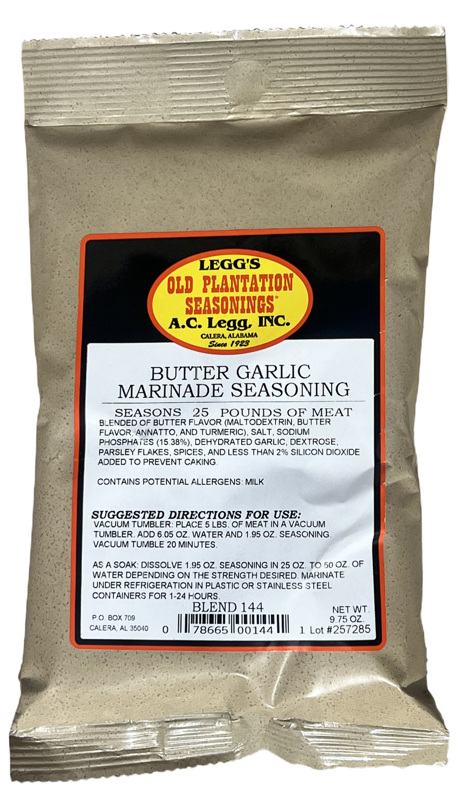 AC Leggs Blend 144 Butter Garlic Marinade Seasoning – 9.75 oz