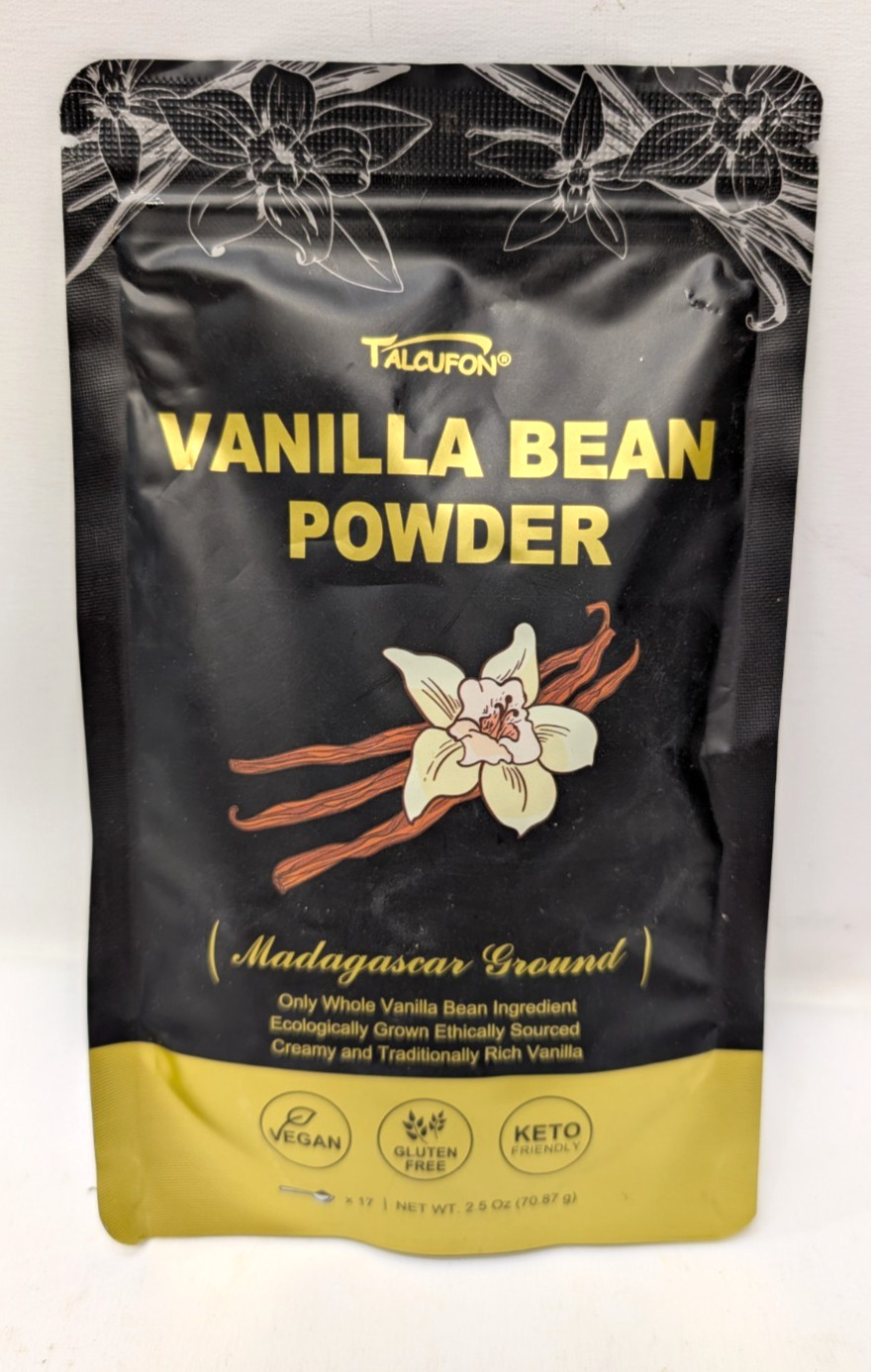 TALCUFON Madagascar Ground Vanilla Bean Powder, 100% 2.5 Ounce ( Pack of 1 )