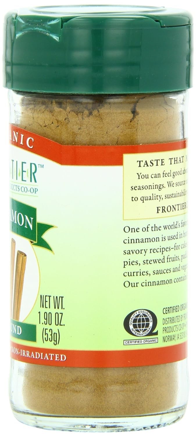 1.9 oz Organic Ground Cinnamon – Rich, Balanced Flavor for Sweet & Savory Dishes