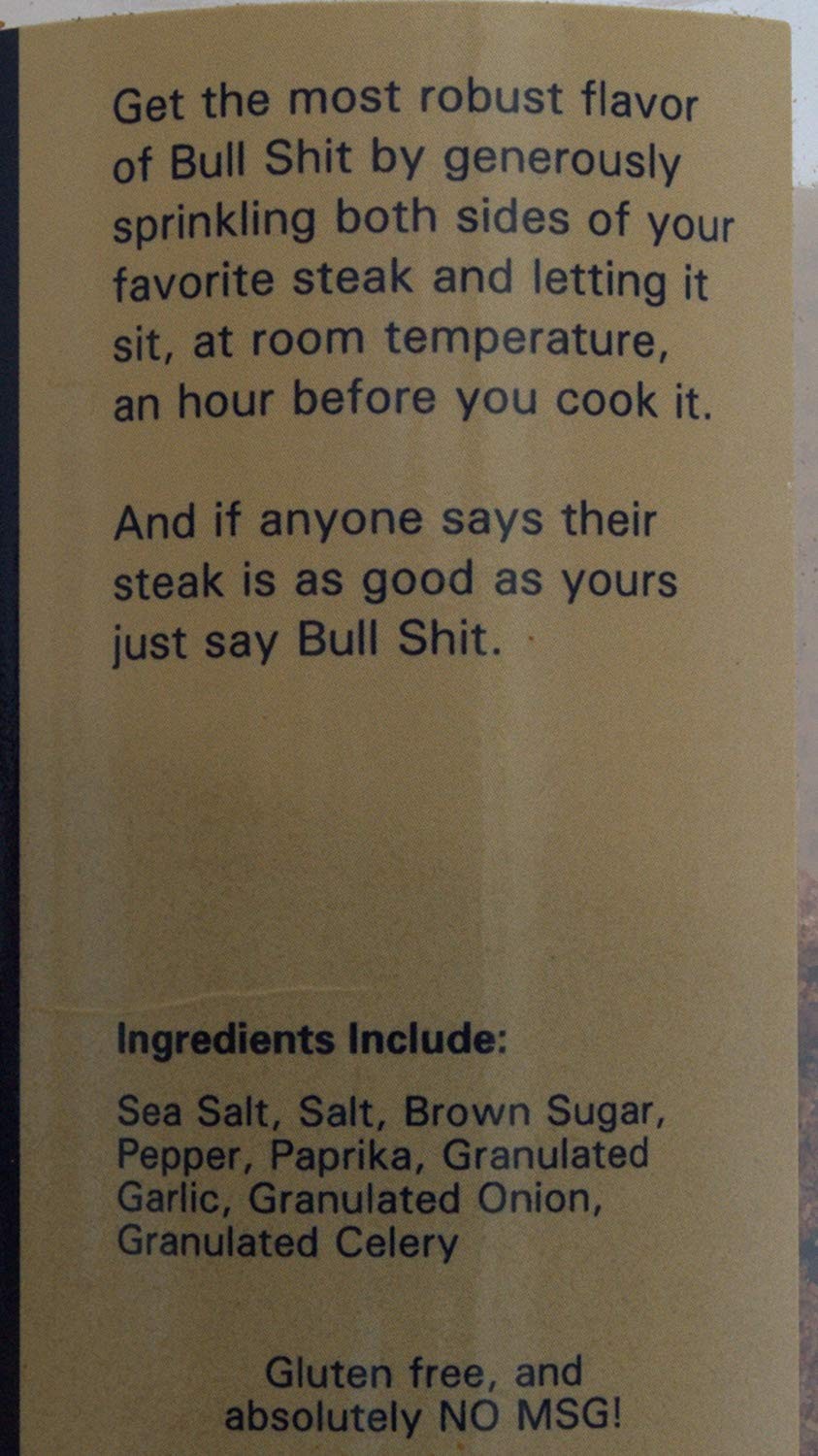Bullshit steak seasoning from 12 Ounce (Pack of 3)