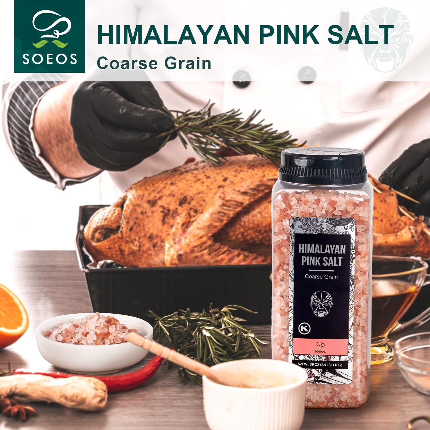 Coarse Himalayan Pink Salt 1.18kg | Gourmet, Kosher, Non-GMO Culinary Essential