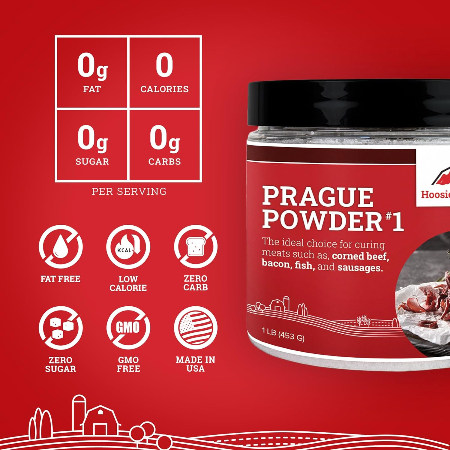Hoosier Hill Farm Prague Powder No.1 Curing Salt, 1LB (Pack of 1)