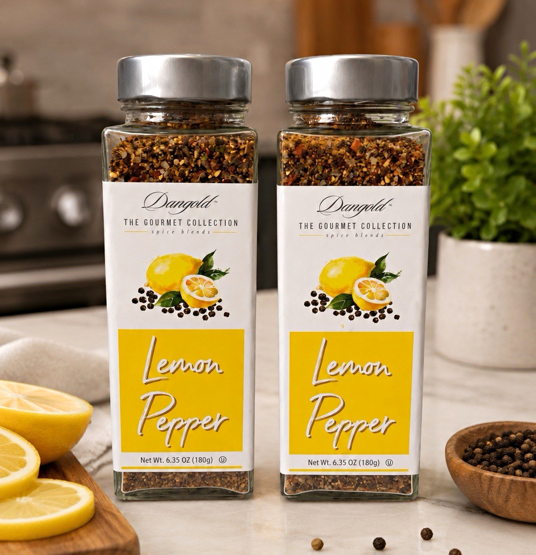 Dangold Gourmet Lemon Pepper Spice Blend 2 Pack 6.35 oz Exp 11/2027