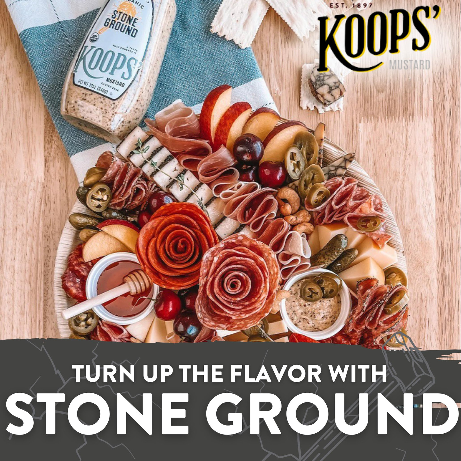 Organic Stone Ground Mustard 12 Ounce Bold Flavor Gluten Free Squeeze Bottle