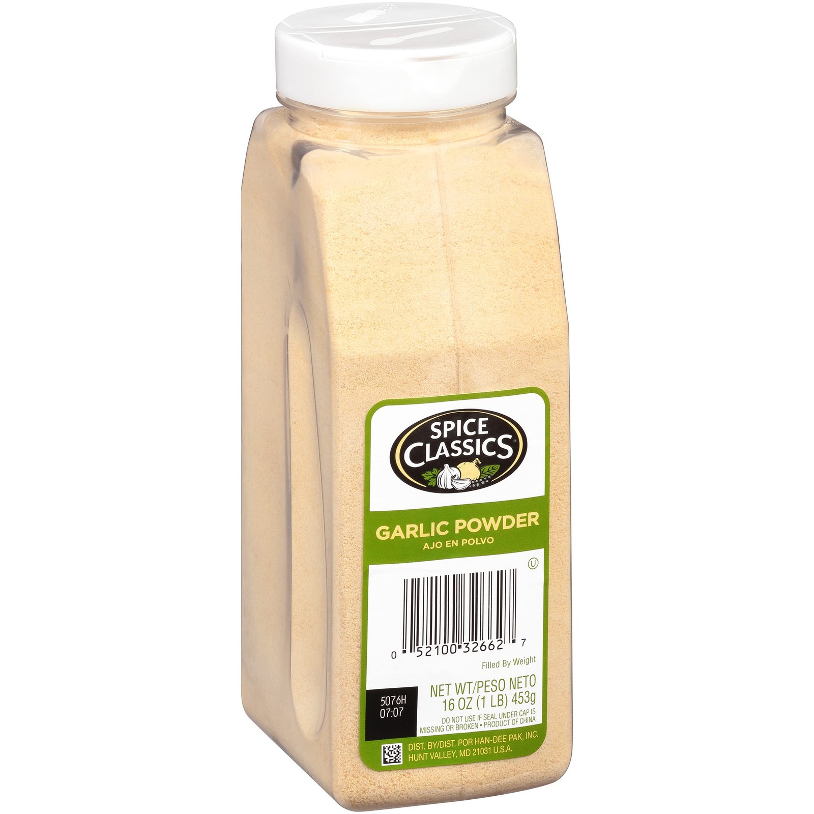 Spice Classics Garlic Powder, 16 oz 1 Pound (Pack of 1), Powder 16 Oz