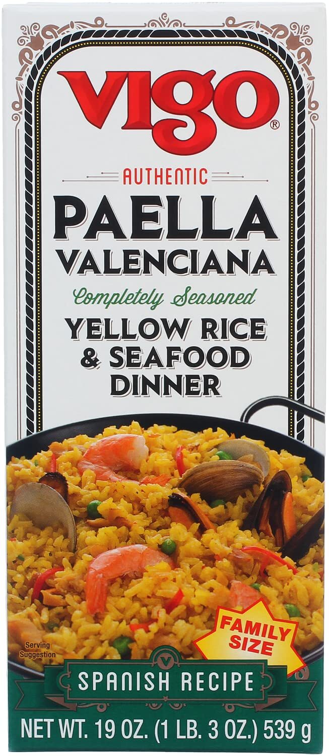 Vigo Paella Valenciana Rice Mix Pack of 6 Traditional Spanish Seafood Meal