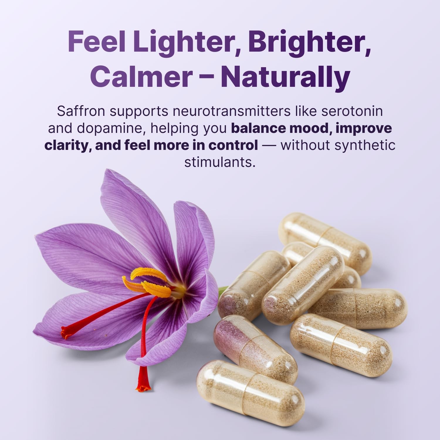 Saffron Supplements 100% Pure Saffron Extract Capsules Boost Energy & Mood,…