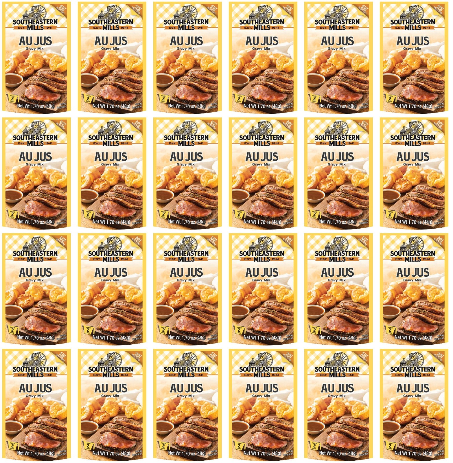 BUNDLE! (24) Southeastern Mills Au Jus Gravy Mix Packets – FREE Ship!
