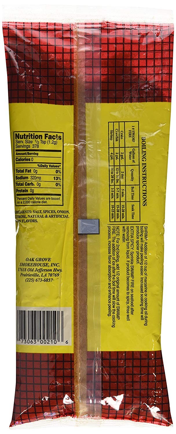 Swamp Fire Seafood Boil (THREE 1-pound bags)