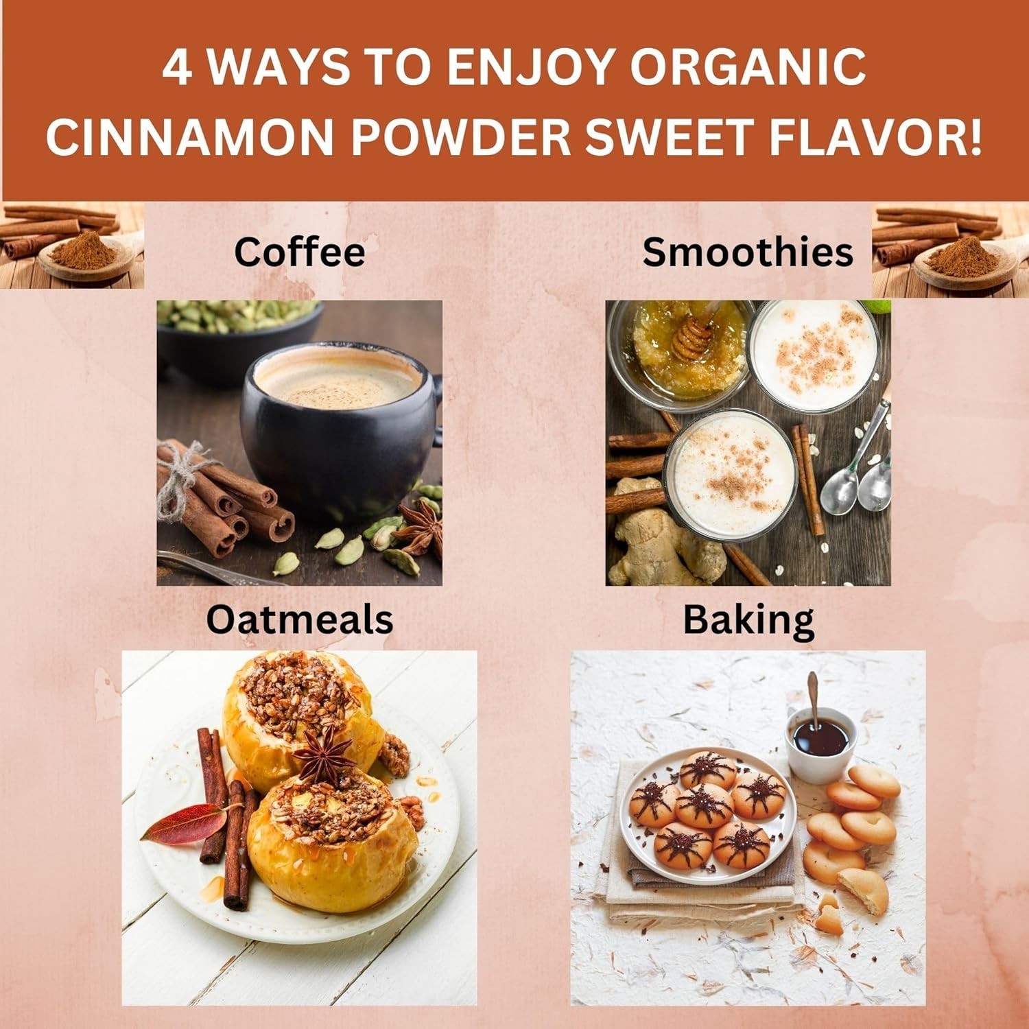 Organic Ceylon Cinnamon Powder – 16 oz, Freshly Ground, USDA Certified