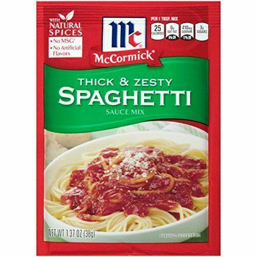 McCormick 2 Pack THICK & ZESTY SPAGHETTI Seasoning Sauce Mixes 1.37 oz Packet