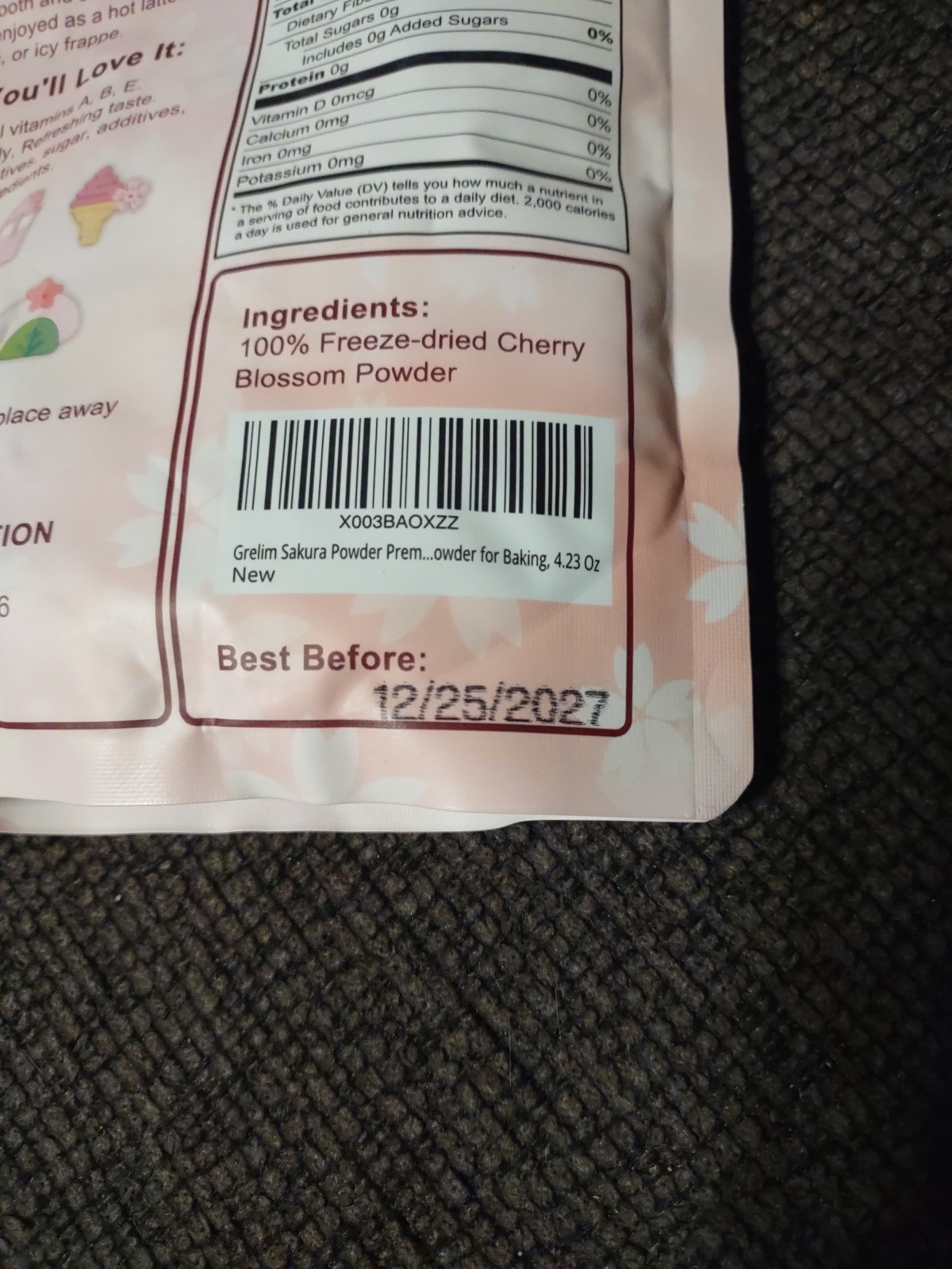 Grelim Sakura Premium Original Cherry Blossom Powder 4.23 oz EXP 12/2027