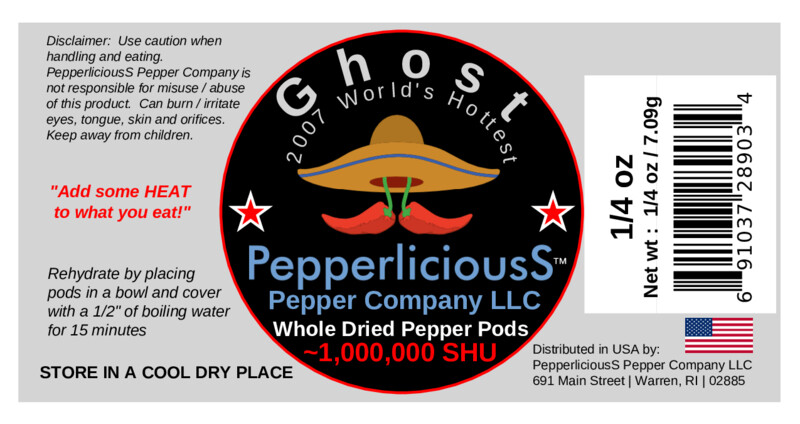 3/4oz Habanero/Ghost/Carolina Reaper VarietyPac Worlds Hottest Dried Pepper Pods