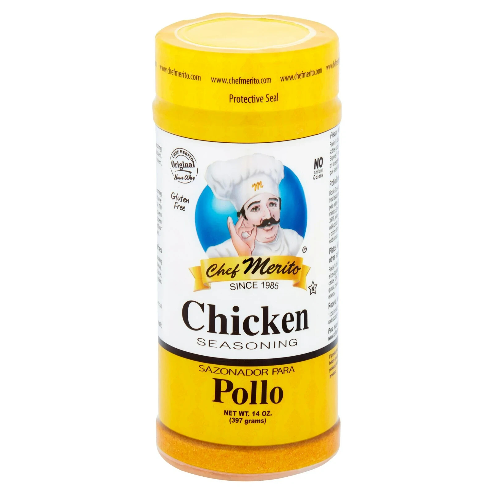 Chef Merito Steak & Chicken Seasoning Combo (4 Pack ) 2 Pack Each Flavor 14 oz