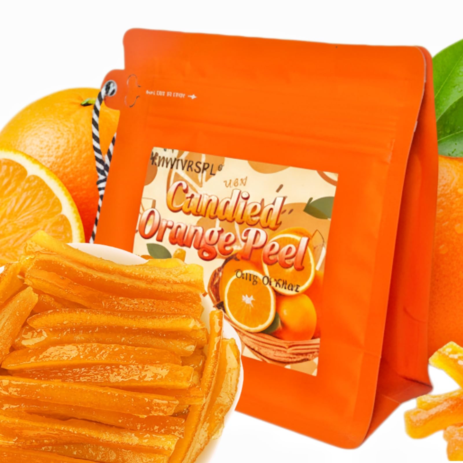 Candied Orange Peel | Diced & Ready for Baking, Desserts, or 300g,