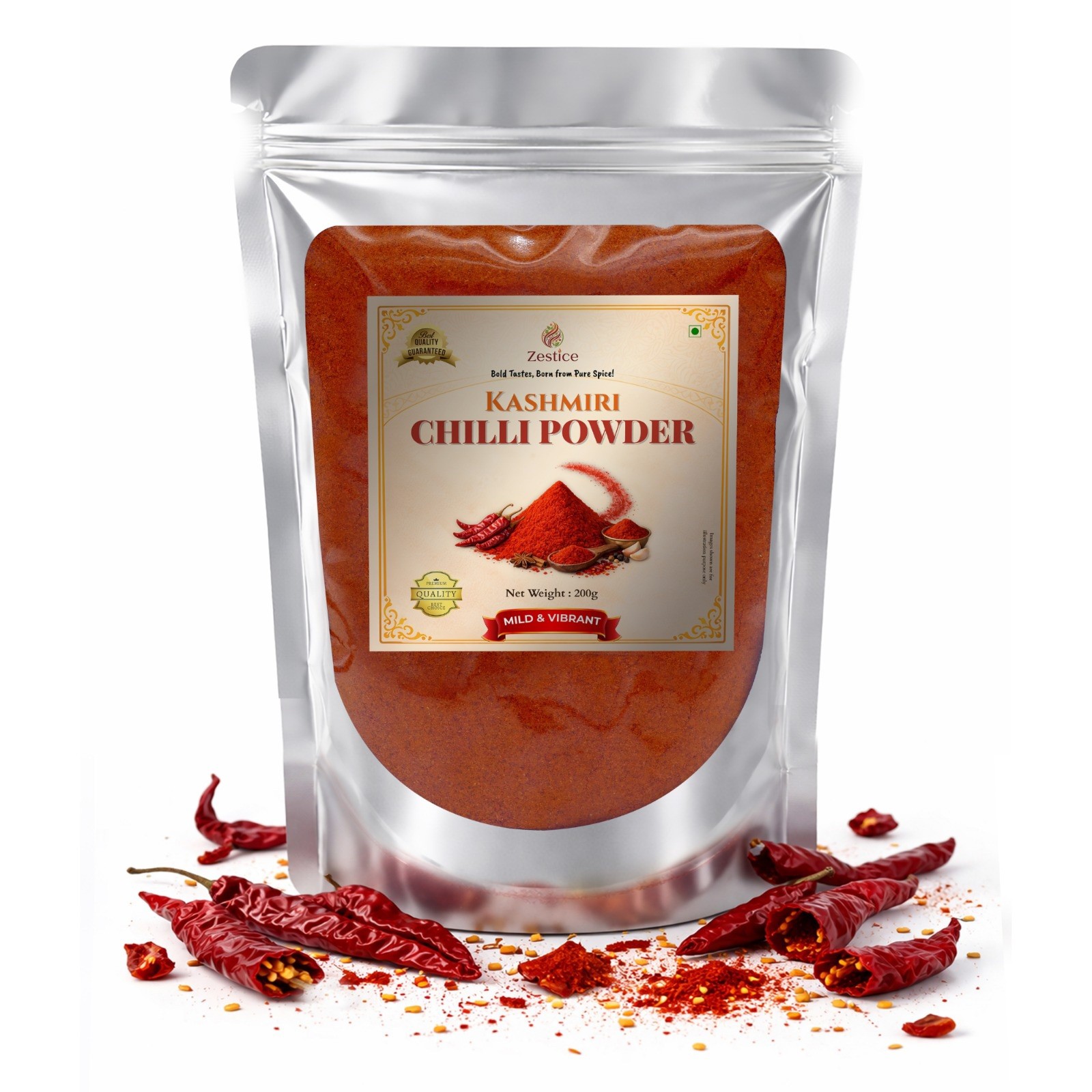 Premium Kashmiri Chilli Powder Mild Spice Cooking Masala 200g