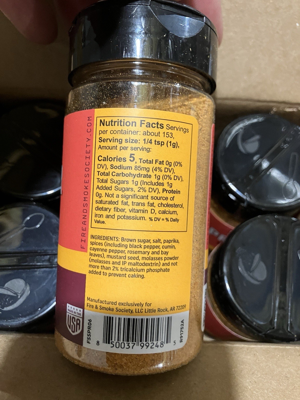 Fire & Smoke Sweet Preacher Pork Rub 5.4oz Exp 2028 ( Lot of 6 )