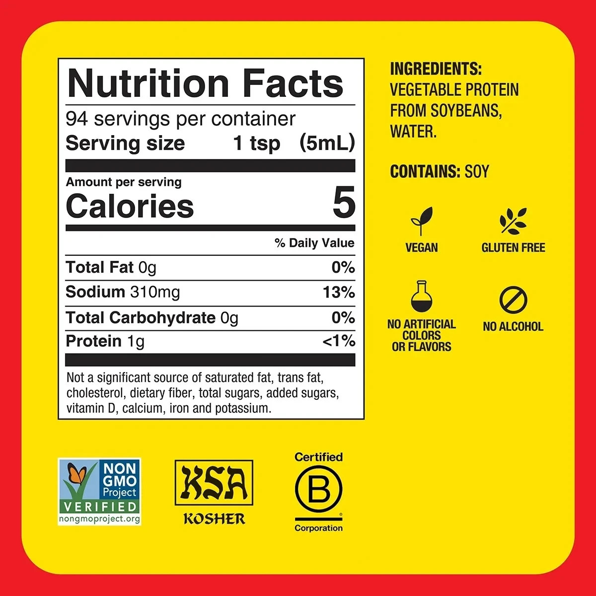 Bragg Gluten-Free Liquid Aminos Soy Protein Seasoning 2-Pack 16 fl oz Each