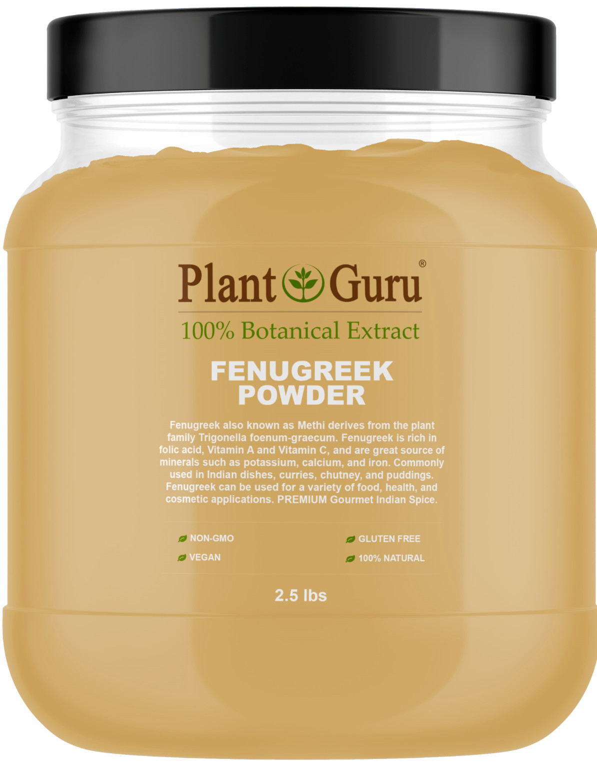 Fenugreek Seed Powder 2.5 lbs. Jar Ground Methi Trigonella Foenum Graecum Bulk