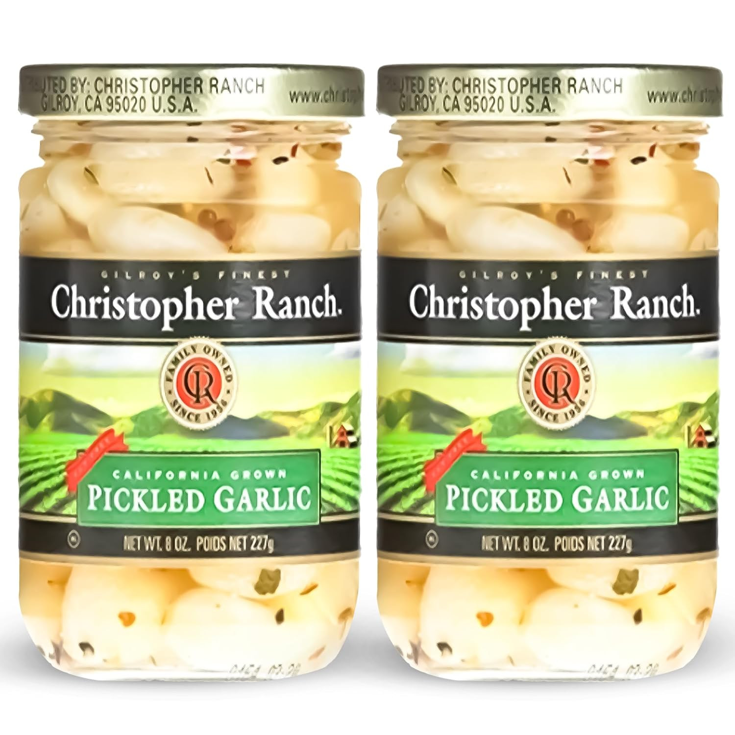 Pickled Garlic Cloves in a Jar | 100% California-Grown Fresh Garlic | Peeled and
