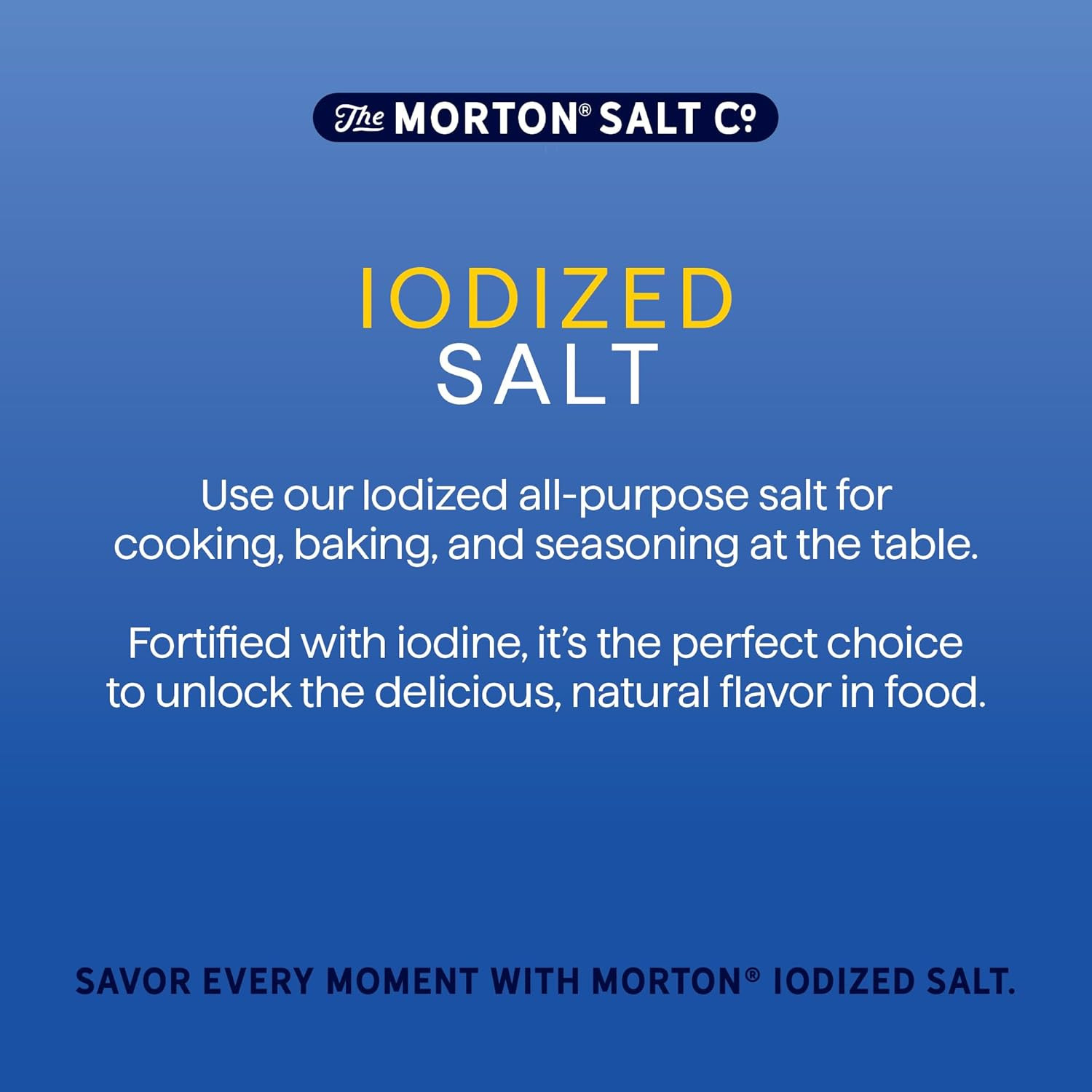 Morton Iodized Salt, All-Purpose, (26 Oz), 2-Pack – All-Purpose, Perfect for Coo