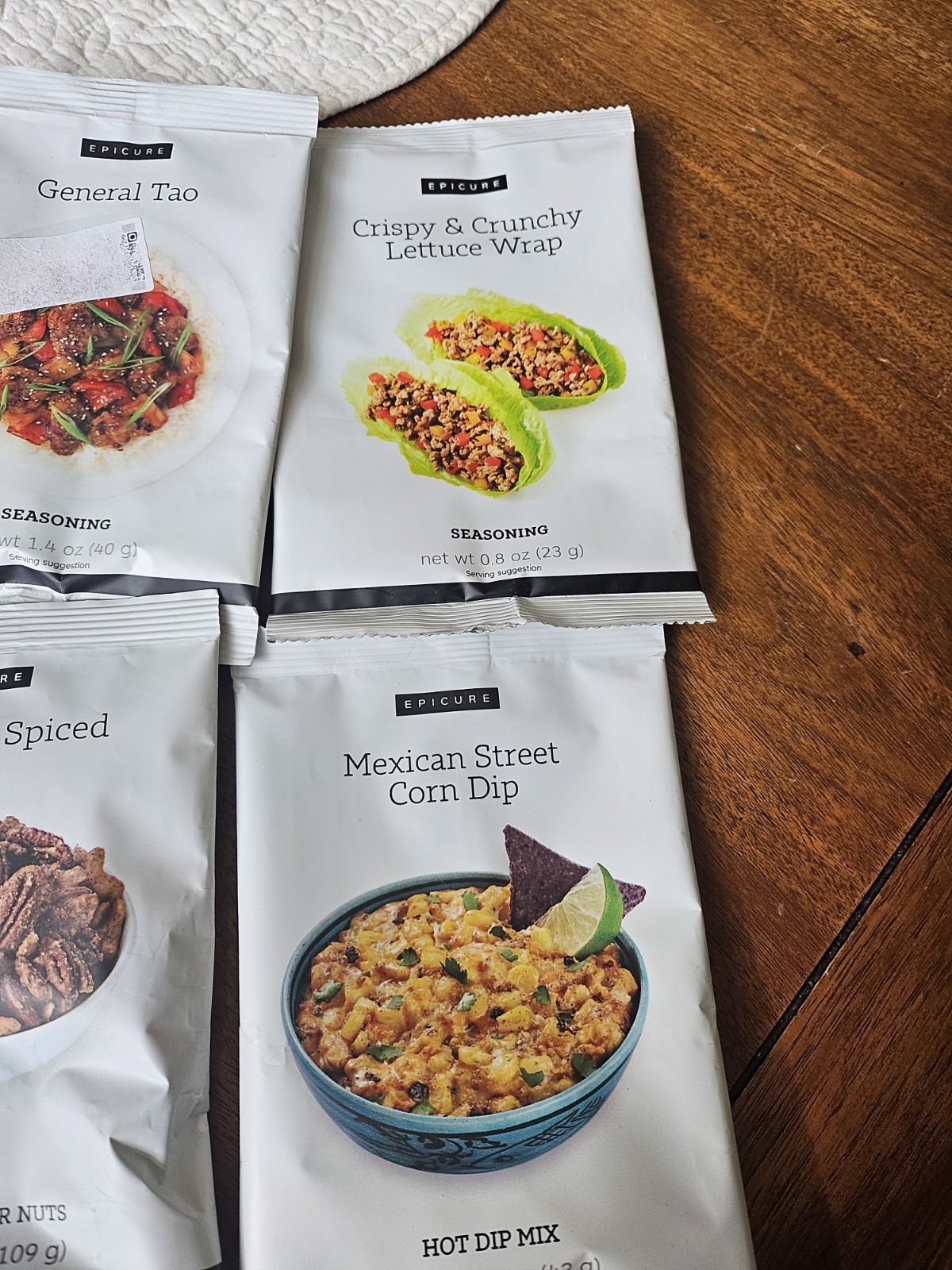 Epicure Lot Of 6 Meal Solutions & Spiced Nuts Gluten Free Non GMO Chicken Corn