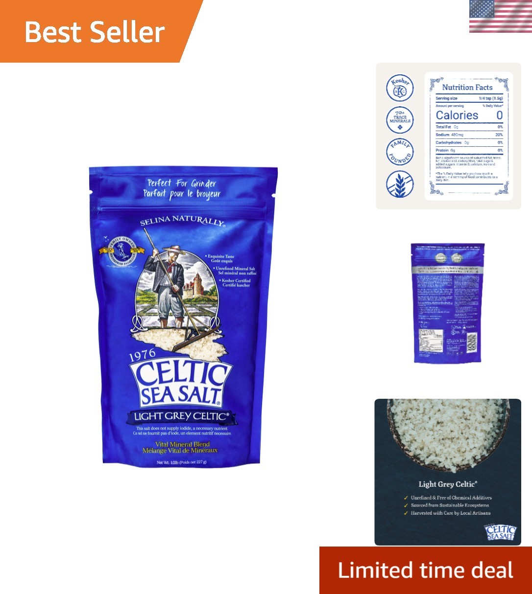 Light Grey Celtic Sea Salt, 8 oz – Versatile Universal Cuisine