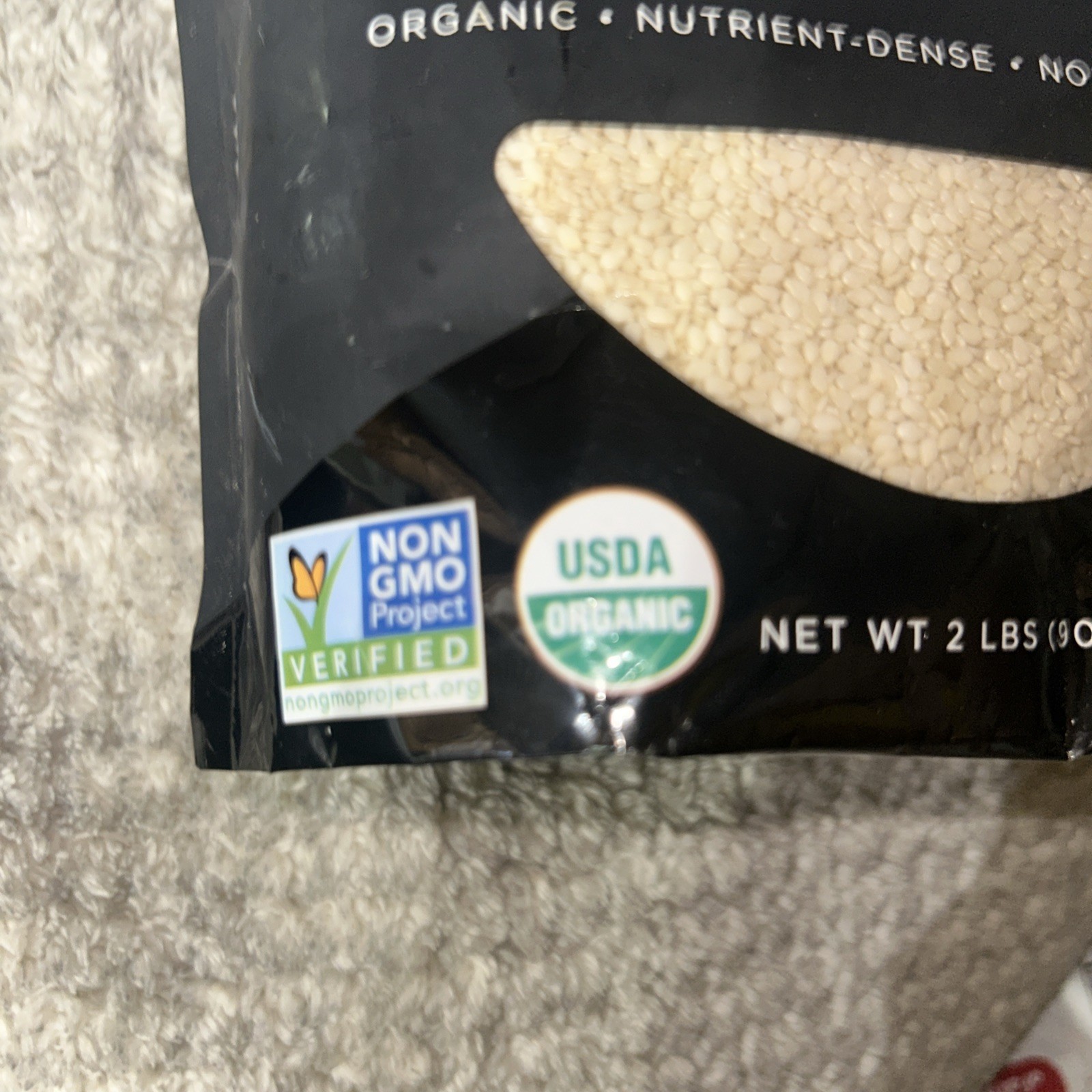 Organic Hulled Sesame Seeds, 2 Lbs – Perfect for Tahini | Gluten-free | Raw